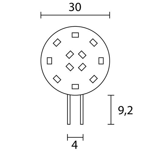 LEDLAMPA 10-30V G4-SIDE